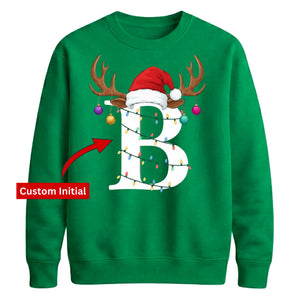 Personalised initial monogram Christmas Unisex Sweatshirt