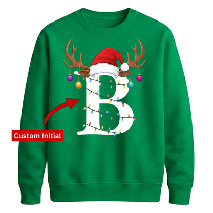 Personalised initial monogram Christmas Unisex Sweatshirt