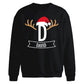 Personalised Initial Name Christmas Oversized Sweatshirt