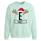 Personalised Initial Name Christmas Oversized Sweatshirt