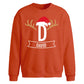 Personalised Initial Name Christmas Oversized Sweatshirt