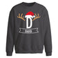 Personalised Initial Name Christmas Oversized Sweatshirt