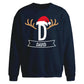 Personalised Initial Name Christmas Oversized Sweatshirt