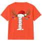 Personalised initial reindeer art Christmas kids T-Shirt