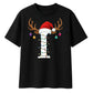 Personalised initial reindeer Christmas Oversized T-Shirt