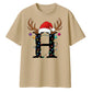 Personalised initial reindeer Christmas Oversized T-Shirt