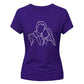 Personalised Line Art Portrait Outline Ladies T-Shirt