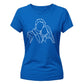 Personalised Line Art Portrait Outline Ladies T-Shirt
