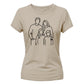 Personalised Line Art Portrait Outline Ladies T-Shirt