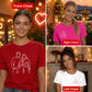 Custom Ladies Tshirt with Custom Photo Portrait Line Art