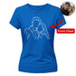 Personalised Line Art Portrait Outline Ladies T-Shirt