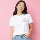 Personalised Line Art Portrait Outline Ladies T-Shirt