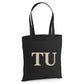 Personalised Monogram Letter Initials Christmas Tote Bag