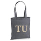 Personalised Monogram Letter Initials Christmas Tote Bag