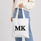 Personalised Monogram Letter Initials Christmas Tote Bag