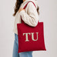 Personalised Monogram Letter Initials Christmas Tote Bag