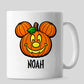 Personalised mouse ear pumpkin custom name Halloween Mug