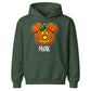Personalised mouse ears pumpkin name Halloween Kids Hoodie