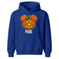Personalised mouse ears pumpkin name Halloween Kids Hoodie