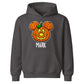 Personalised mouse ears pumpkin name Halloween Kids Hoodie