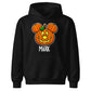 Personalised mouse ears pumpkin name Halloween Kids Hoodie