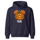 Personalised mouse ears pumpkin name Halloween Kids Hoodie
