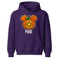 Personalised mouse ears pumpkin name Halloween Kids Hoodie