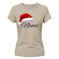 Personalised name santa hat print Christmas Ladies T-Shirt