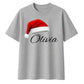 Personalised santa hat script Christmas Oversized T-Shirt