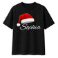 Personalised santa hat script Christmas Oversized T-Shirt