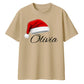 Personalised santa hat script Christmas Oversized T-Shirt