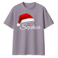 Personalised santa hat script Christmas Oversized T-Shirt