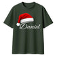 Personalised santa hat script Christmas Oversized T-Shirt