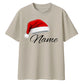 Personalised santa hat script Christmas Oversized T-Shirt