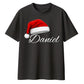 Personalised santa hat script Christmas Oversized T-Shirt