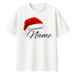 Personalised santa hat script Christmas Oversized T-Shirt