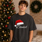 Personalised santa hat script Christmas Oversized T-Shirt