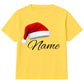 Personalised name santa hat festive Christmas kids T-Shirt
