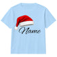 Personalised name santa hat festive Christmas kids T-Shirt