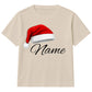 Personalised name santa hat festive Christmas kids T-Shirt