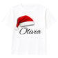 Personalised name santa hat festive Christmas kids T-Shirt