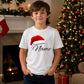 Personalised name santa hat festive Christmas kids T-Shirt
