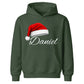 Personalised name santa hat graphic Christmas Kids Hoodies