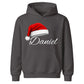 Personalised name santa hat graphic Christmas Kids Hoodies