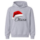 Personalised name santa hat graphic Christmas Kids Hoodies