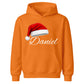 Personalised name santa hat graphic Christmas Kids Hoodies