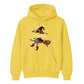 Personalised name witch broomstick Halloween Unisex Hoodie