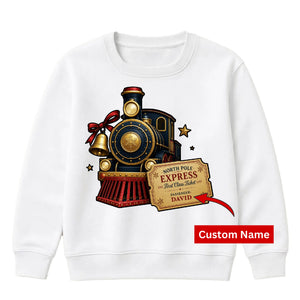 Personalised North Pole Express Christmas Kids Sweatshirt