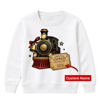 Personalised North Pole Express Christmas Kids Sweatshirt