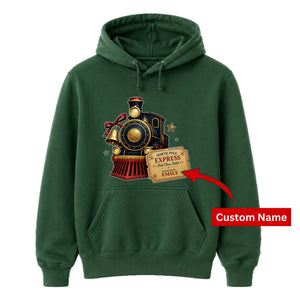 Personalised North Pole Express Christmas Unisex Hoodies